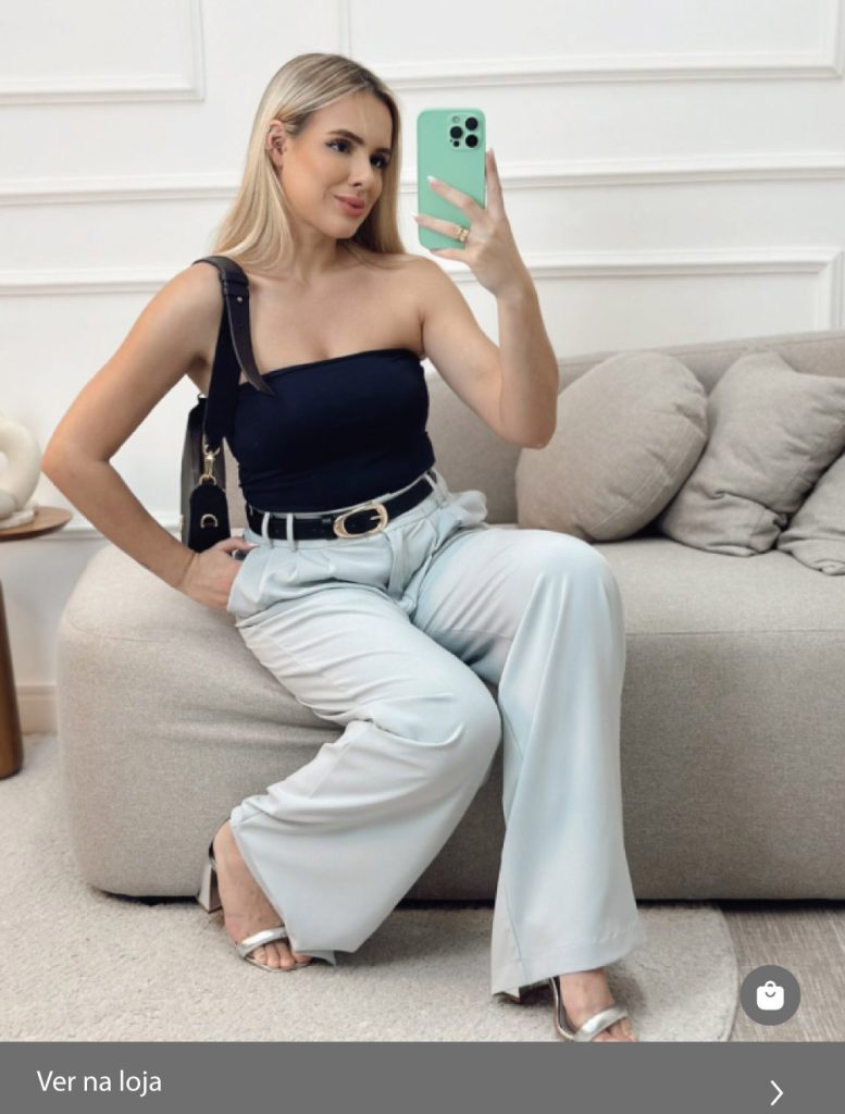 Calça Wide Leg disponível no site Senhoritas Tees